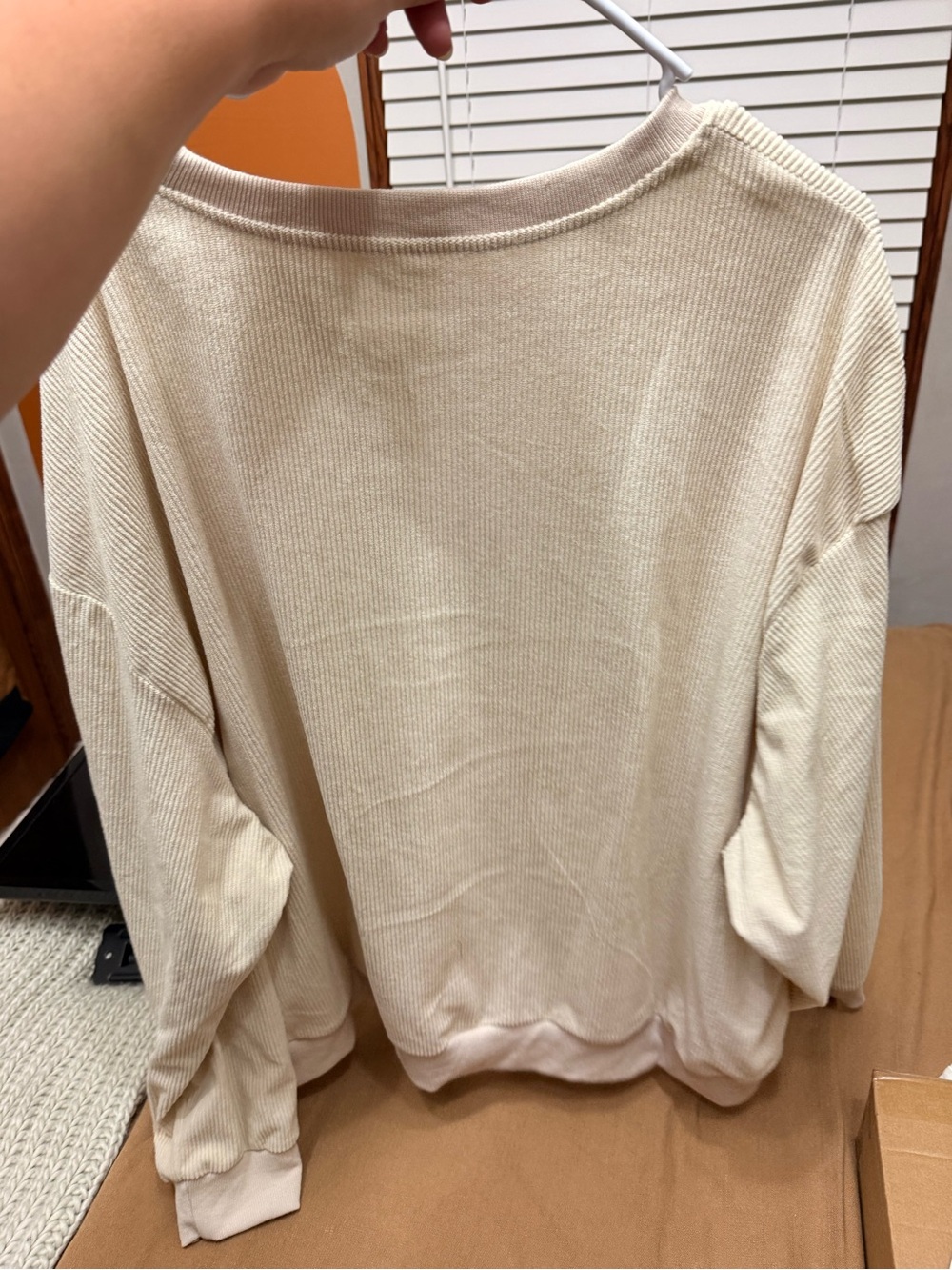 Cream 'MAMA' Ribbed Pullover Sweater - Picture 2 of 2